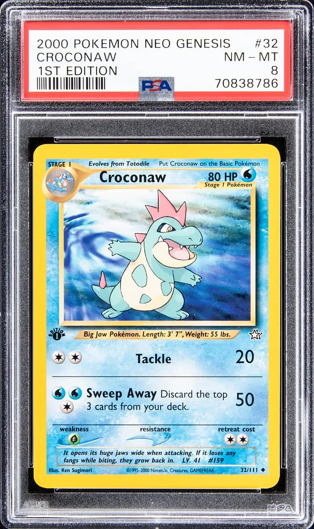 2000 Pokemon Neo Genesis First Edition Croconaw #32 card image