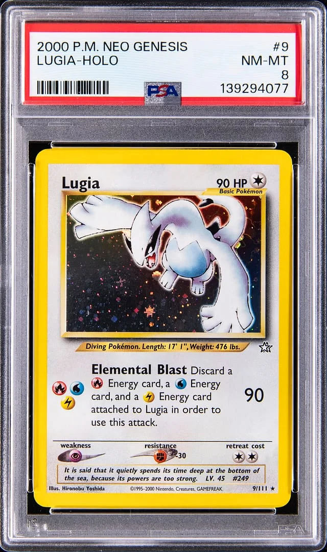2000 Pokemon Neo Genesis Holo Lugia #9 card image