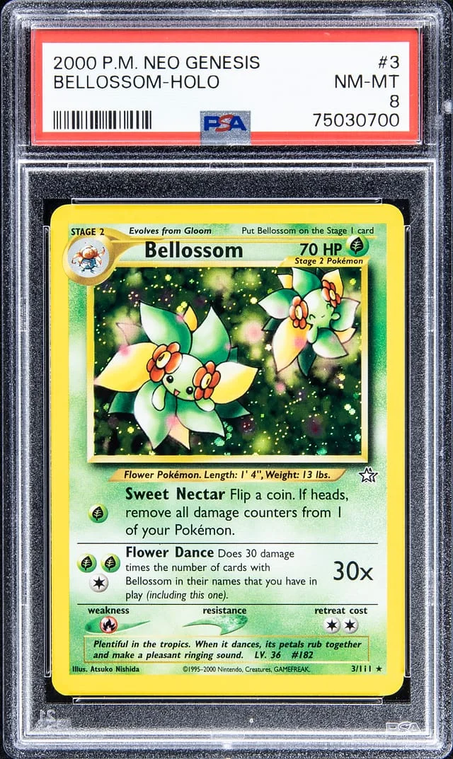 2000 Pokemon Neo Genesis Holofoil Bellossom #3 card image