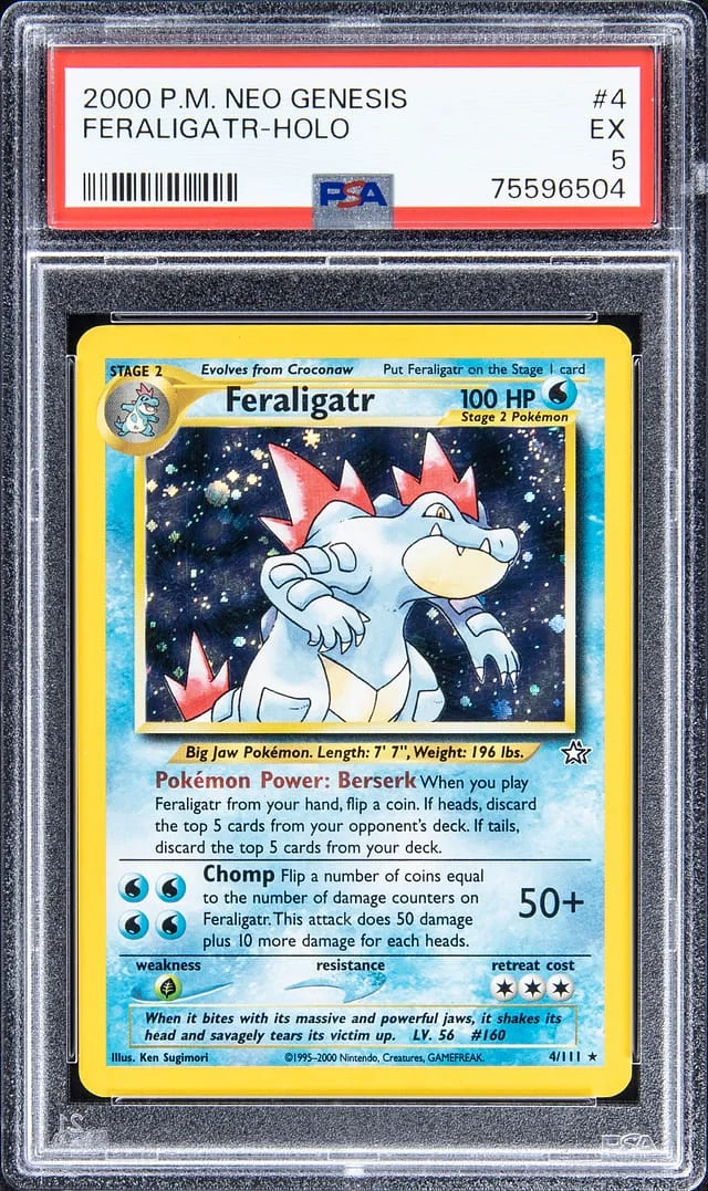 2000 Pokemon Neo Genesis Holofoil Feraligatr #4 card image