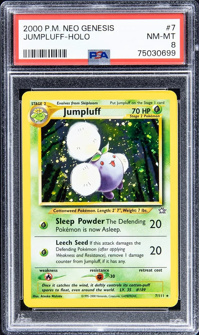 2000 Pokemon Neo Genesis Holofoil Jumpluff #7 card image
