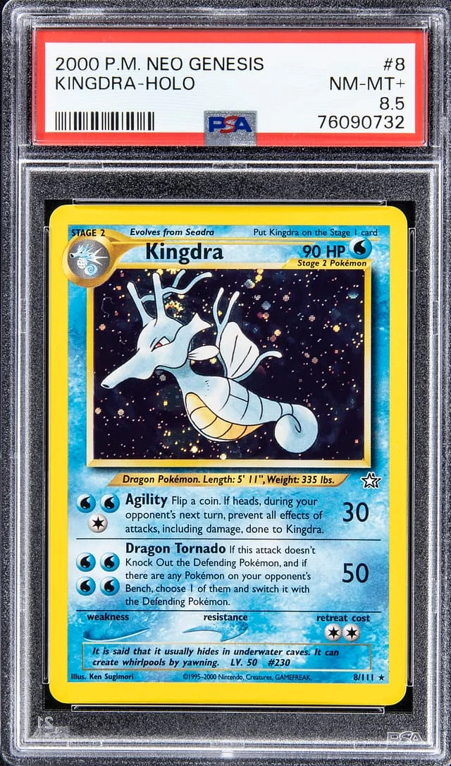 2000 Pokemon Neo Genesis Holofoil Kingdra #8 card image