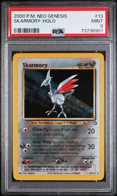 2000 Pokemon Neo Genesis Holofoil Skarmory #13 card image