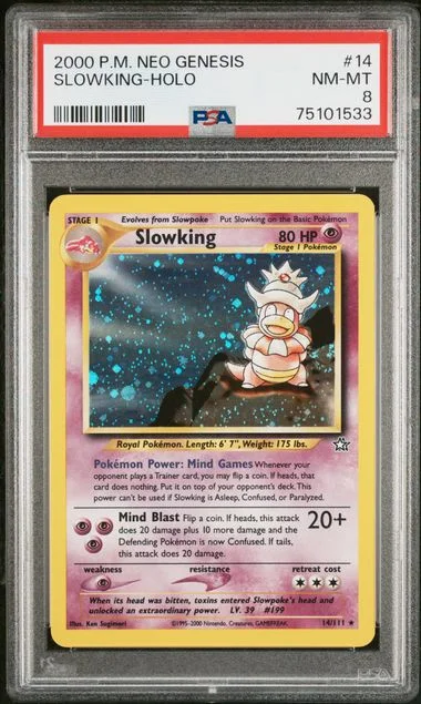 2000 Pokemon Neo Genesis Holofoil Slowking #14 card image