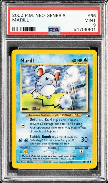 2000 Pokemon Neo Genesis Marill #66 card image