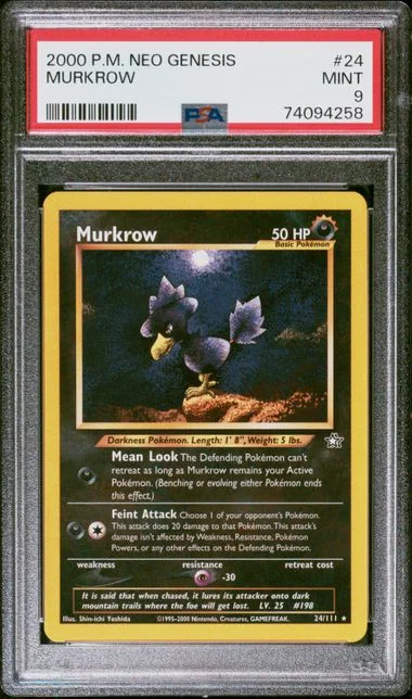 2000 Pokemon Neo Genesis Murkrow #24 card image