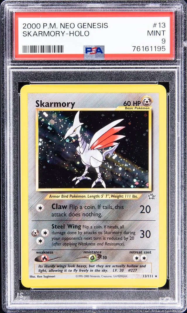 2000 Pokemon Neo Genesis Rare Holofoil Skarmory #13 card image