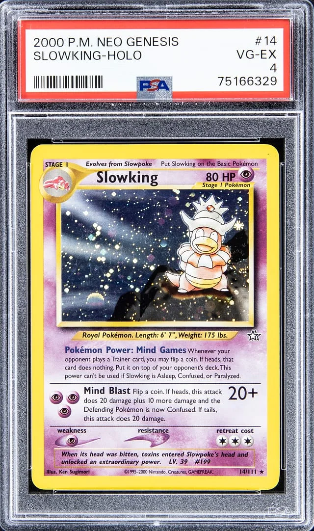 2000 Pokemon Neo Genesis Rare Holofoil Slowking #14 card image