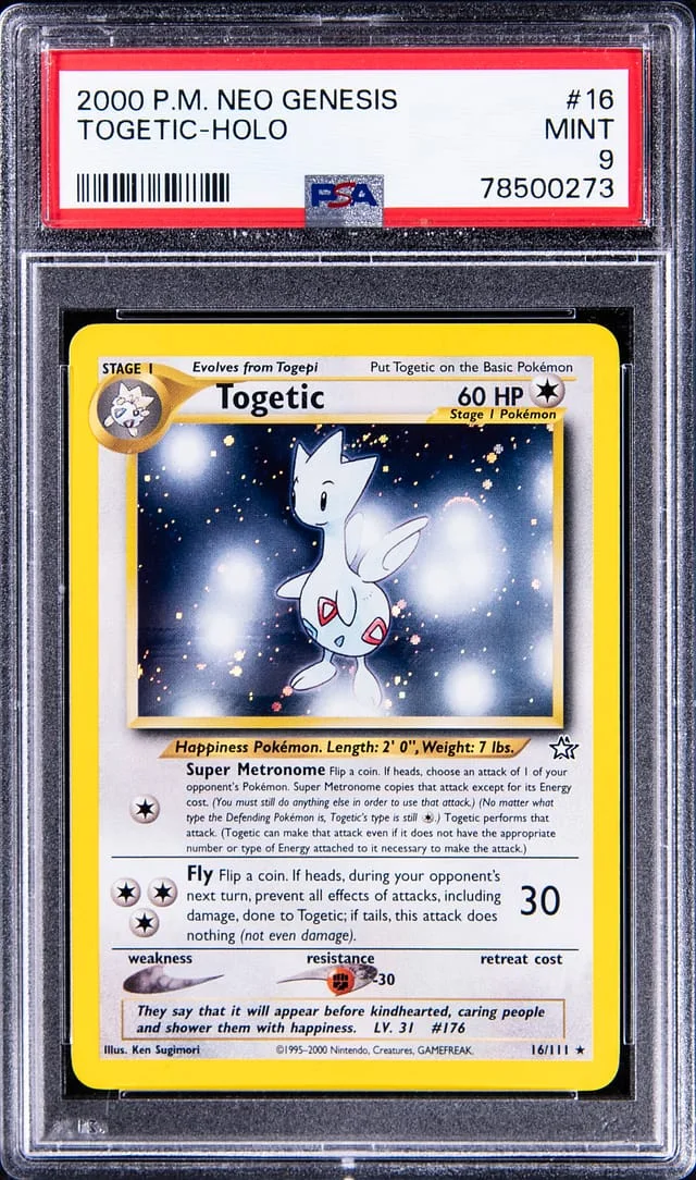 2000 Pokemon Neo Genesis Rare Holofoil Togetic #16 card image