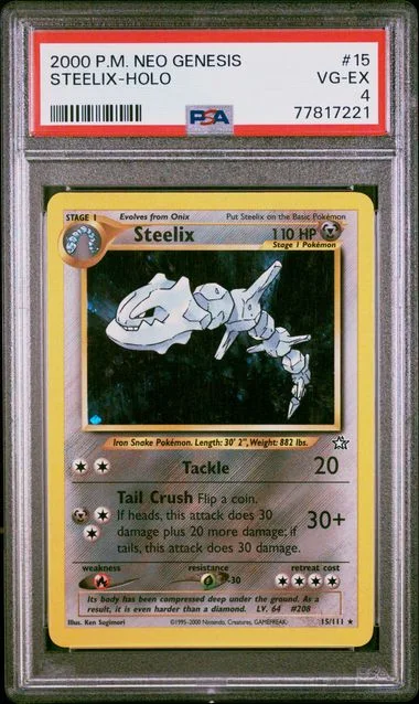 2000 Pokemon Neo Genesis Steelix-Holo #15 card image
