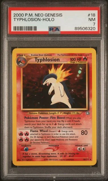 2000 Pokemon Neo Genesis Typhlosion-Holo #18 card image