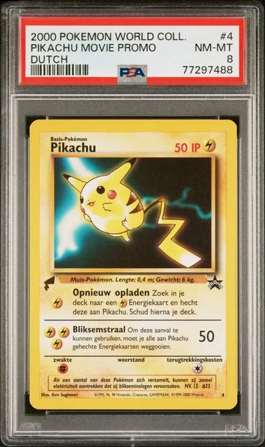 2000 Pokemon Pikachu World Dutch Pikachu Movie Promo #4 card image