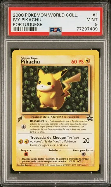 2000 Pokemon Pikachu World Portuguese Ivy Pikachu #1 card image