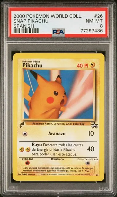 2000 Pokemon Pikachu World Spanish Snap Pikachu #26 card image