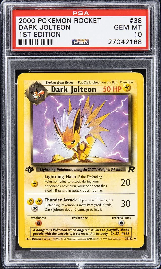 2000 Pokemon Pocket 1st Edition Dark Jolteon #38 card image