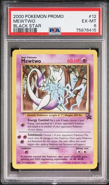2000 Pokemon Promo Black Star Mewtwo #12 card image