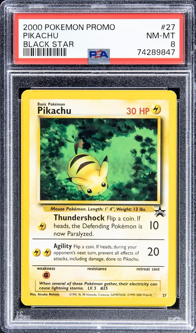 2000 Pokemon Promo Black Star Pikachu #27 card image