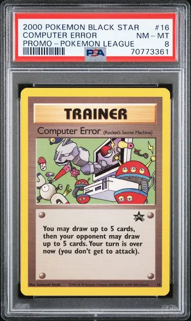 2000 Pokemon Promo Black Star Pokemon League Computer Error #16 card image