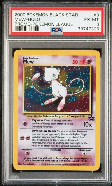 2000 Pokemon Promo Black Star Pokemon League Holofoil Mew #9 card image