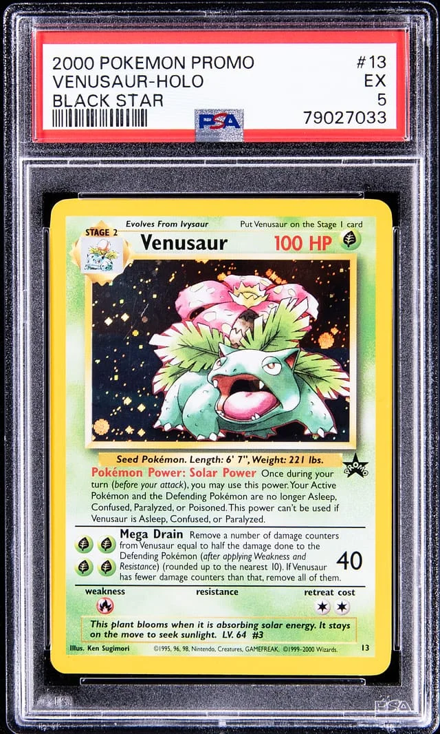 2000 Pokemon Promo Black Star Rare Holofoil Venusaur #13 card image