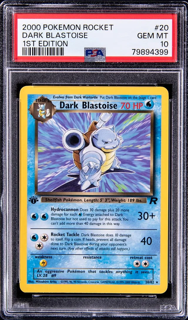 2000 Pokemon Rocket 1St Edition Dark Blastoise #20 card image
