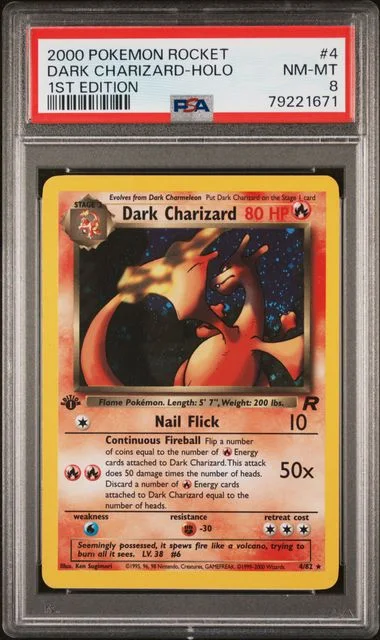 2000 Pokemon Rocket 1st Edition Dark Charizard-Holo #4 card image