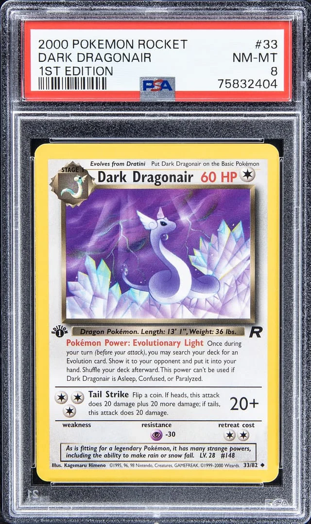 2000 Pokemon Rocket 1st Edition Dark Dragonair #33 card image