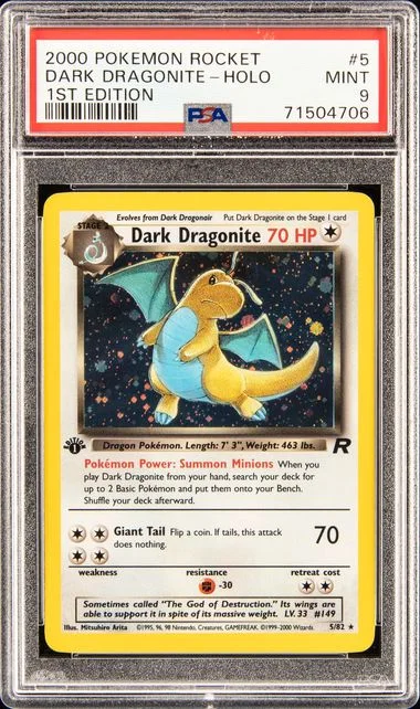 2000 Pokemon Rocket 1st Edition Dark Dragonite-Holo #5 card image