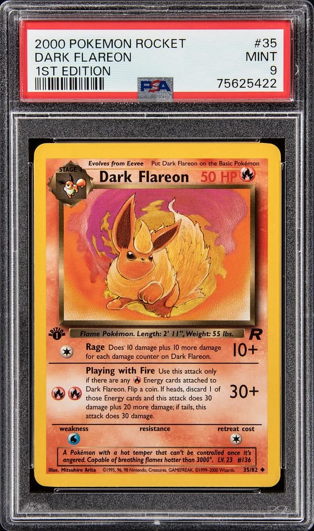 2000 Pokemon Rocket 1st Edition Dark Flareon #35 card image