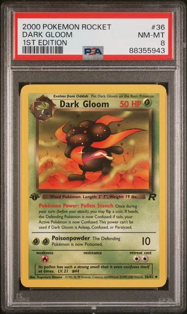 2000 Pokemon Rocket 1st Edition Dark Gloom #36 card image