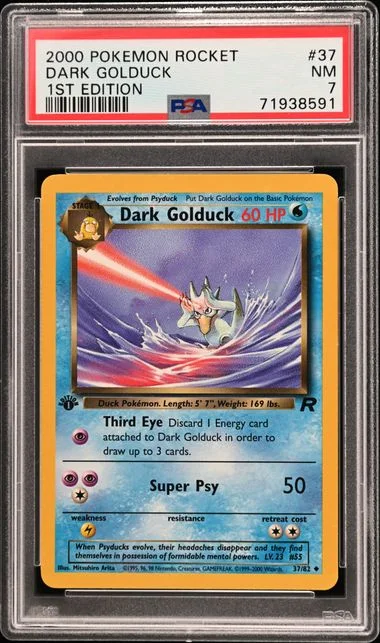 2000 Pokemon Rocket 1st Edition Dark Golduck #37 card image