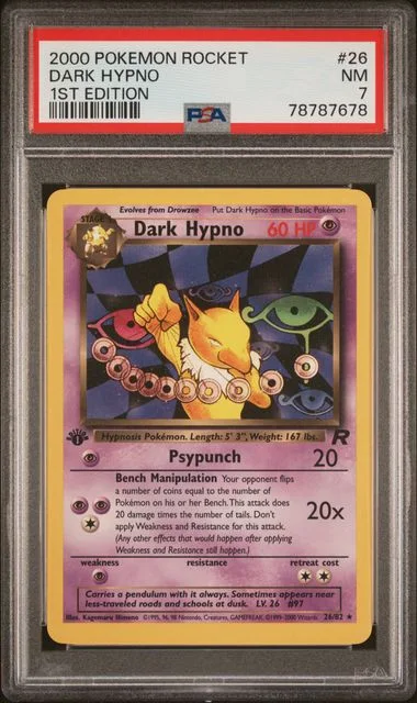 2000 Pokemon Rocket 1st Edition Dark Hypno #26 card image