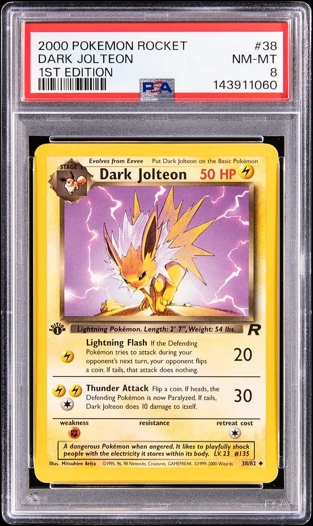 2000 Pokemon Rocket 1st Edition Dark Jolteon #38 card image