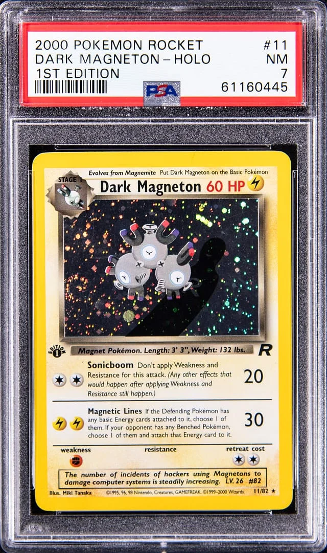 2000 Pokemon Rocket 1st Edition Dark Magneton-Holo #11 card image
