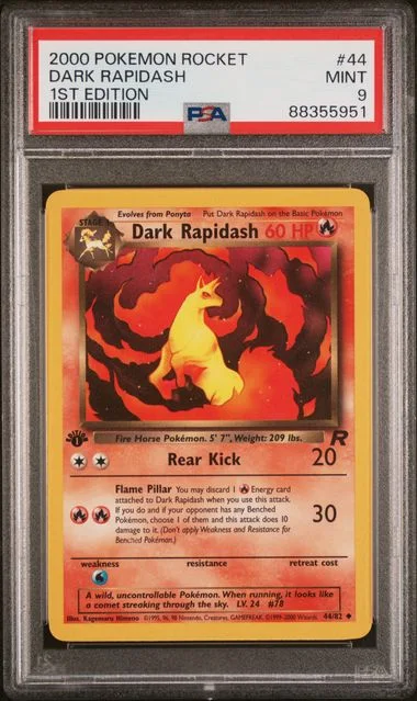 2000 Pokemon Rocket 1st Edition Dark Rapidash #44 card image