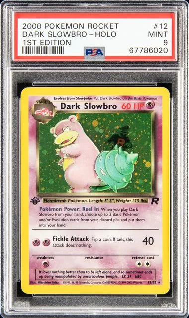 2000 Pokemon Rocket 1st Edition Dark Slowbro-Holo #12 card image