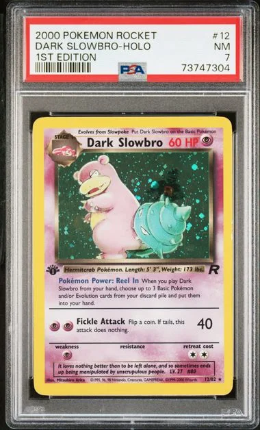 2000 Pokemon Rocket 1st Edition Dark Slowbro - Holofoil #12 card image