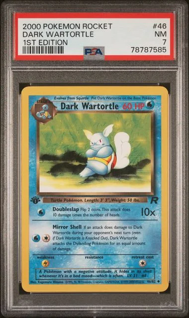 2000 Pokemon Rocket 1st Edition Dark Wartortle #46 card image