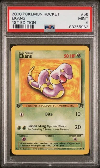 2000 Pokemon Rocket 1st Edition Ekans #56 card image