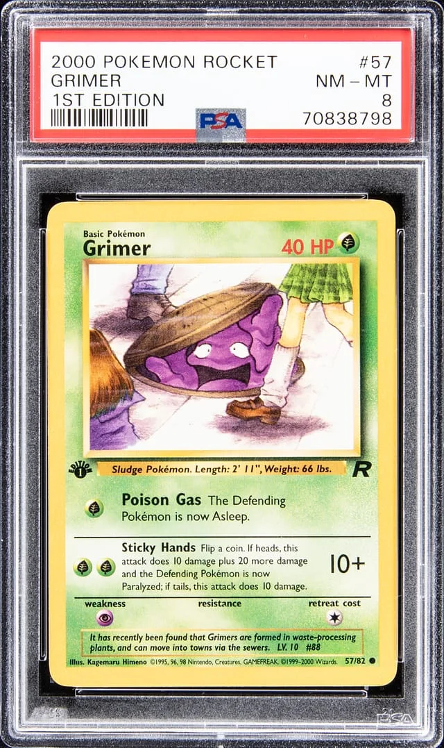 2000 Pokemon Rocket 1st Edition Grimer #57 card image