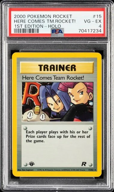 2000 Pokemon Rocket 1st Edition Here Comes Team Rocket!-Holo #15 card image