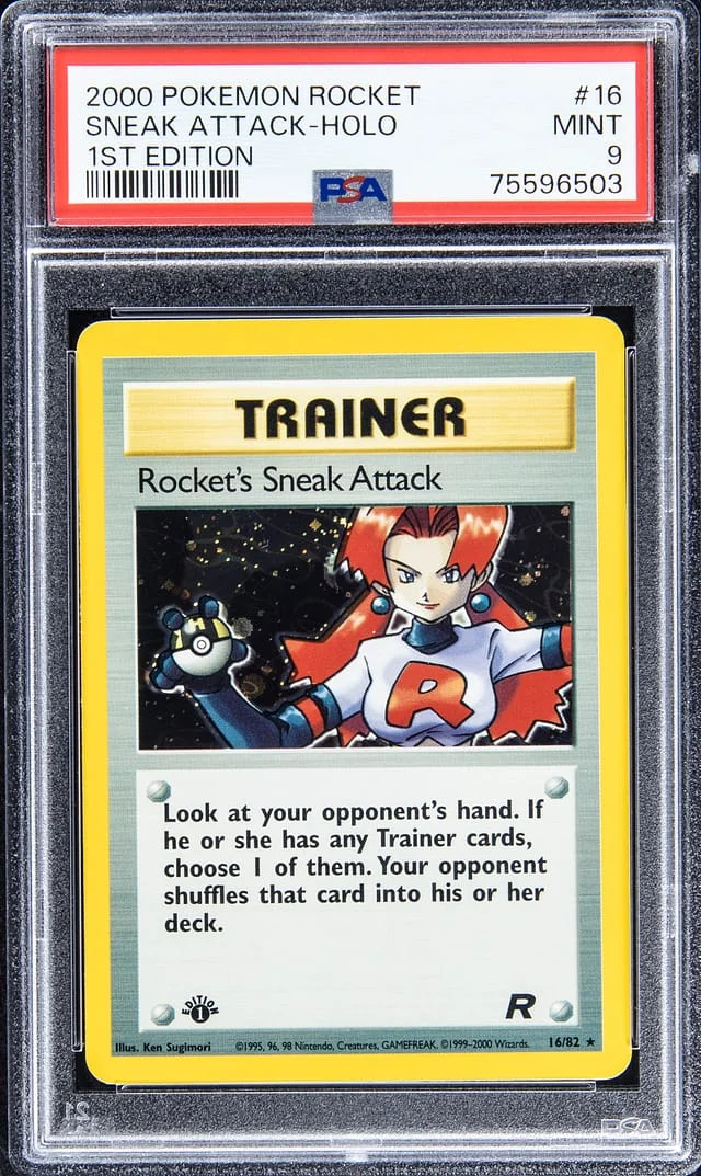 2000 Pokemon Rocket 1st Edition - Holofoil Rocket's Sneak Attack #16 card image