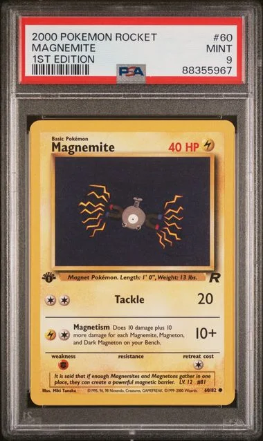 2000 Pokemon Rocket 1st Edition Magnemite #60 card image