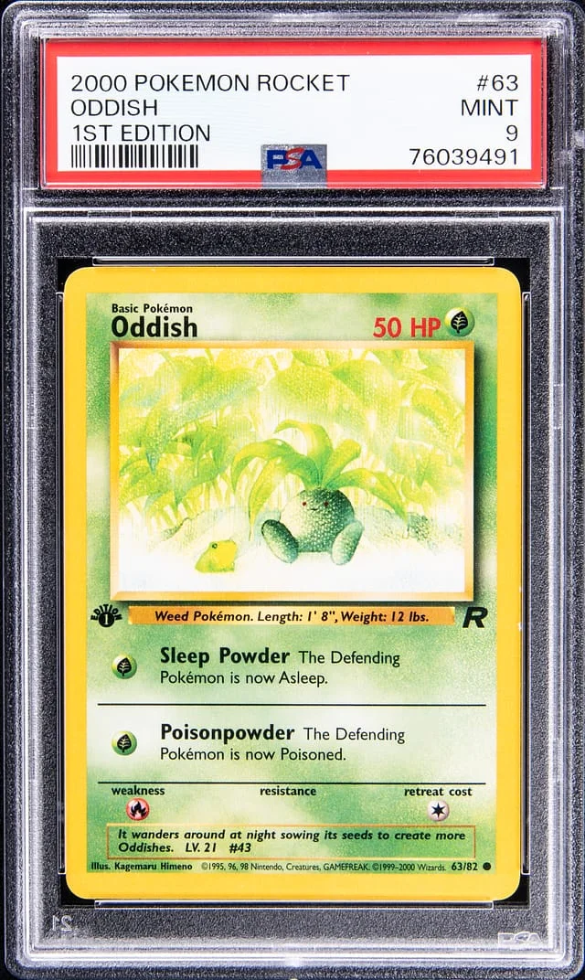2000 Pokemon Rocket 1st Edition Oddish #63 card image