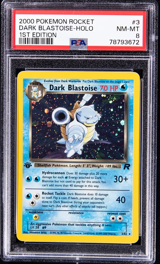 2000 Pokemon Rocket 1st Edition Rare Holofoil Dark Blastoise #3 card image