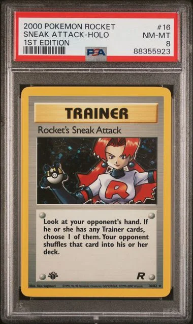 2000 Pokemon Rocket 1st Edition Rocket's Sneak Attack-Holo #16 card image