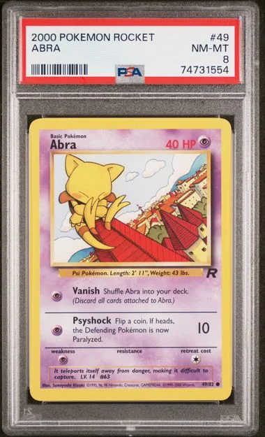 2000 Pokemon Rocket Abra #49 card image