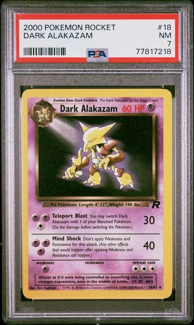 2000 Pokemon Rocket Dark Alakazam #18 card image