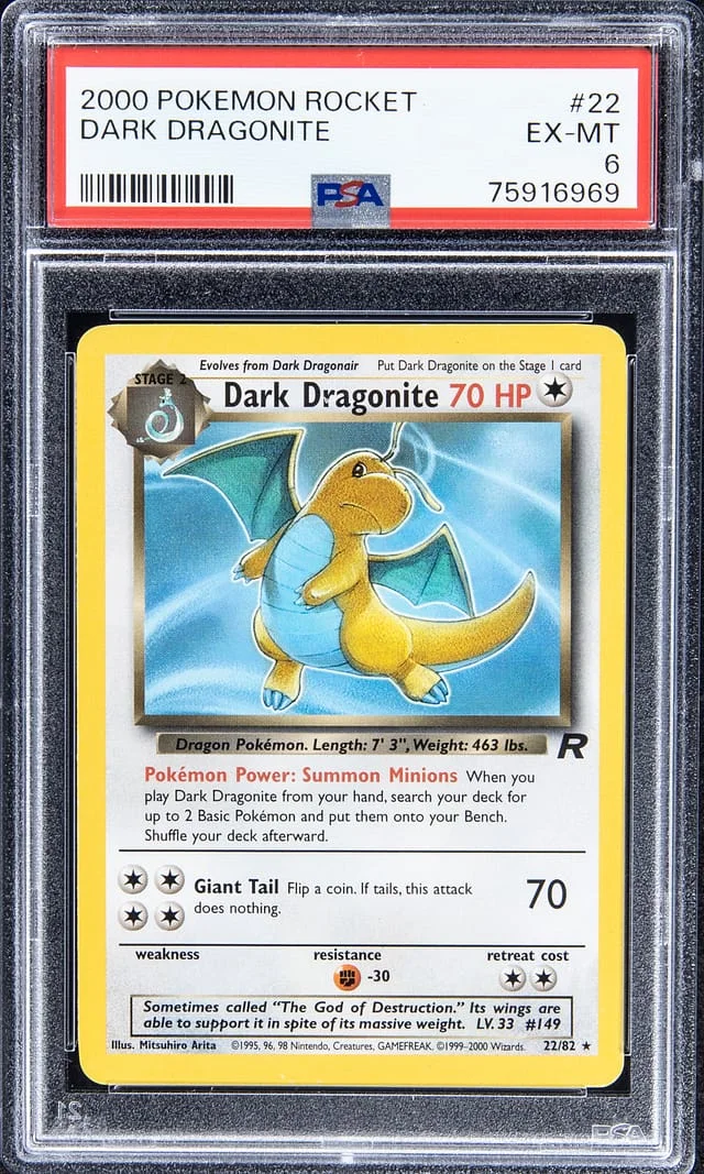 2000 Pokemon Rocket Dark Dragonite #22 card image