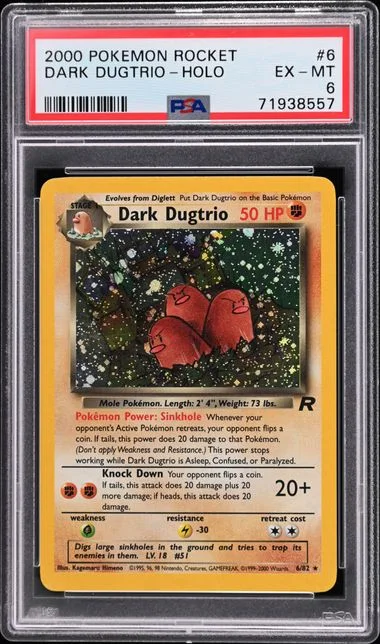 2000 Pokemon Rocket Dark Dugtrio-Holo #6 card image
